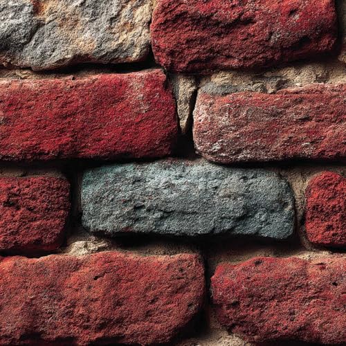 Wandfolie Selbsthaftend 40 X 500 cm 3D Rot Blau Ziegel Kreativ Muster MöBelfolie Selbstklebend Geeignet FüR KüChe Bad WaschküChe Feuchtigkeits Schmutzabweisend Leicht Zu Reinigen Wandtapete von Generisch