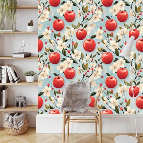 Wandfolie Selbsthaftend 60 X 500 cm 3D Apfel Blume Blatt Obst Muster MöBelfolie Selbstklebend Geeignet FüR KüChe Bad WaschküChe Feuchtigkeits Schmutzabweisend Leicht Zu Reinigen Wandtapete Wandfolie Selbsthaftend 60 X 500 cm 3D Apfel Blume Blatt Obst Muster MöBelfolie Selbstklebend Geeignet FüR KüChe Bad WaschküChe Feuchtigkeits Schmutzabweisend Leicht Zu Reinigen Wandtapete von Generisch