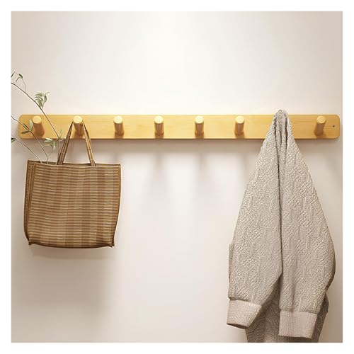 Wandgarderobe aus Holz mit mehreren Heringen zum Organisieren von Mänteln, Handtüchern und Hüten in Eingängen und Schlafzimmern Wandgarderobe aus Holz mit mehreren Heringen zum Organisieren von Mänteln, Handtüchern und Hüten in Eingängen und Schlafzimmern von Generisch