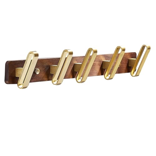 Wandgarderobe mit Haken, platzsparender Eingangsbereich für Badezimmer, Handtücher und Kleidung, stilvolles Gold-Finish, 50 cm, perfekt für Eingangsbereich und Schlafzimmer von Generisch
