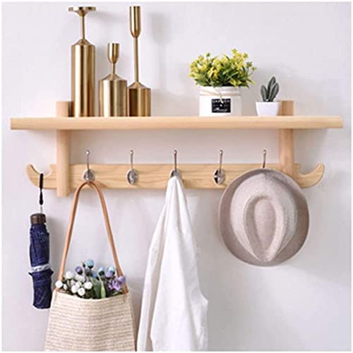 Wandgarderobe mit Holzregal – langlebiger Eingangs-Organizer für Mäntel, Hüte und Taschen – perfekt für Küche, Bad oder Flur von Generisch