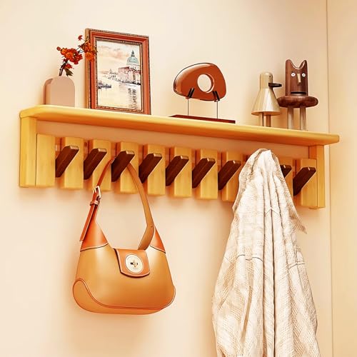 Wandgarderobenhaken aus Holz, natürliches Massivholz für Schrank, Küche, Schlafzimmer, Badezimmer, Eingangsbereich Wandgarderobenhaken aus Holz, natürliches Massivholz für Schrank, Küche, Schlafzimmer, Badezimmer, Eingangsbereich von Generisch