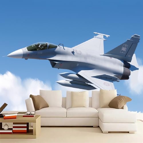 Wandgemälde 3D Flugzeug Art Fototapete Premium Leinwandstoff Kämpfer Hochauflösender Digitaldruck 366 x 254 cm Vlies Tapeten Moderne Wandtapete Wohnzimmer Schlafzimmer Wandgemälde 3D Flugzeug Art Fototapete Premium Leinwandstoff Kämpfer Hochauflösender Digitaldruck 366 x 254 cm Vlies Tapeten Moderne Wandtapete Wohnzimmer Schlafzimmer von Generisch
