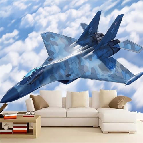 Wandgemälde 3D Kämpfer Art Fototapete Premium Leinwandstoff Flugzeug Hochauflösender Digitaldruck 350 x 245 cm Vlies Tapeten Moderne Wandtapete Wohnzimmer Schlafzimmer Wandgemälde 3D Kämpfer Art Fototapete Premium Leinwandstoff Flugzeug Hochauflösender Digitaldruck 350 x 245 cm Vlies Tapeten Moderne Wandtapete Wohnzimmer Schlafzimmer von Generisch