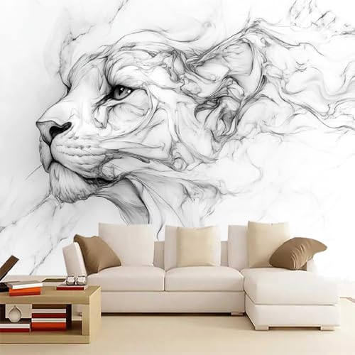 Wandgemälde 3D Löwe Art Fototapete Premium Leinwandstoff König Der Löwen Hochauflösender Digitaldruck 350 x 245 cm Vlies Tapeten Moderne Wandtapete Wohnzimmer Schlafzimmer Wandgemälde 3D Löwe Art Fototapete Premium Leinwandstoff König Der Löwen Hochauflösender Digitaldruck 350 x 245 cm Vlies Tapeten Moderne Wandtapete Wohnzimmer Schlafzimmer von Generisch