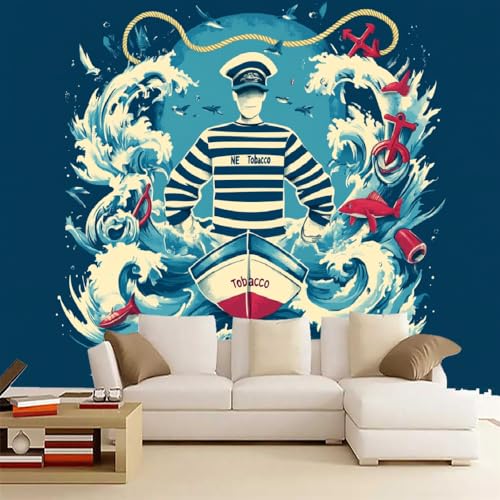 Wandgemälde 3D Ozean Art Fototapete Premium Leinwandstoff Schiff Hochauflösender Digitaldruck 350 x 245 cm Vlies Tapeten Moderne Wandtapete Wohnzimmer Schlafzimmer Wandgemälde 3D Ozean Art Fototapete Premium Leinwandstoff Schiff Hochauflösender Digitaldruck 350 x 245 cm Vlies Tapeten Moderne Wandtapete Wohnzimmer Schlafzimmer von Generisch