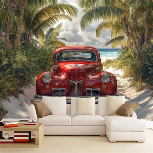 Wandgemälde 3D Retro-Autos Art Fototapete Premium Leinwandstoff Auto Hochauflösender Digitaldruck 150 x 100 cm Vlies Tapeten Moderne Wandtapete Wohnzimmer Schlafzimmer Wandgemälde 3D Retro-Autos Art Fototapete Premium Leinwandstoff Auto Hochauflösender Digitaldruck 150 x 100 cm Vlies Tapeten Moderne Wandtapete Wohnzimmer Schlafzimmer von Generisch