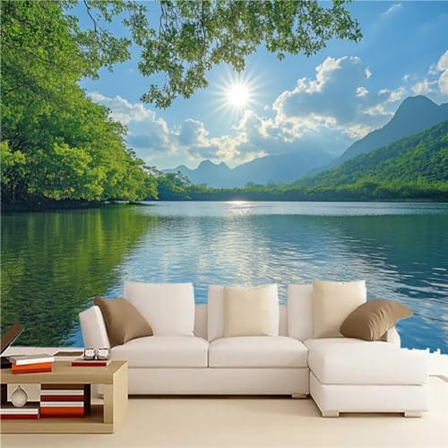 Wandgemälde 3D See Art Fototapete Premium Leinwandstoff Gebirge Hochauflösender Digitaldruck 366 x 254 cm Vlies Tapeten Moderne Wandtapete Wohnzimmer Schlafzimmer Wandgemälde 3D See Art Fototapete Premium Leinwandstoff Gebirge Hochauflösender Digitaldruck 366 x 254 cm Vlies Tapeten Moderne Wandtapete Wohnzimmer Schlafzimmer von Generisch