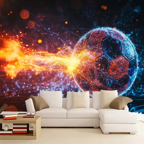 Wandgemälde 3D Sport Art Fototapete Premium Leinwandstoff Fußball Hochauflösender Digitaldruck 250 x 175 cm Vlies Tapeten Moderne Wandtapete Wohnzimmer Schlafzimmer Wandgemälde 3D Sport Art Fototapete Premium Leinwandstoff Fußball Hochauflösender Digitaldruck 250 x 175 cm Vlies Tapeten Moderne Wandtapete Wohnzimmer Schlafzimmer von Generisch