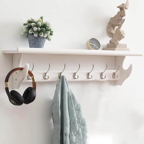 Wandhaken mit Ablage - Holz Garderobenleiste für Eingangsbereich, Badezimmer, Wohnzimmer, Schlafzimmer - Wandmontiertes Design Wandhaken mit Ablage - Holz Garderobenleiste für Eingangsbereich, Badezimmer, Wohnzimmer, Schlafzimmer - Wandmontiertes Design von Generisch