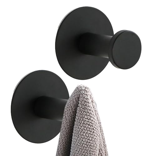 Wandhalterung Duschhaken | Robuster Stahl-Metallkörper | Set mit zwei Wandhaken mit rostbeständiger Beschichtung und eleganter Optik | Mehrzweck-Aufhänger für Badezimmer, Schlafzimmer, Handtuch und Wandhalterung Duschhaken | Robuster Stahl-Metallkörper | Set mit zwei Wandhaken mit rostbeständiger Beschichtung und eleganter Optik | Mehrzweck-Aufhänger für Badezimmer, Schlafzimmer, Handtuch und von Generisch