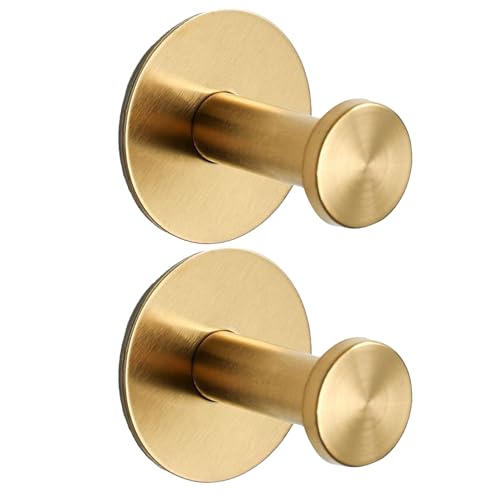 Wandhalterung Duschhaken | Robuster Stahl-Metallkörper | Set mit zwei Wandhaken mit rostbeständiger Beschichtung und eleganter Optik | Mehrzweck-Aufhänger für Badezimmer, Schlafzimmer, Handtuch und von Generisch