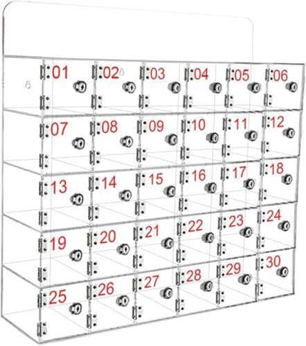Wandhalterung für Mobiltelefone mit Schloss und Schlüsseln, Acryl, Sicherheitsschrank für Handys mit Ladeloch, 30 Türen, für Bürobesprechungen Wandhalterung für Mobiltelefone mit Schloss und Schlüsseln, Acryl, Sicherheitsschrank für Handys mit Ladeloch, 30 Türen, für Bürobesprechungen von Generisch