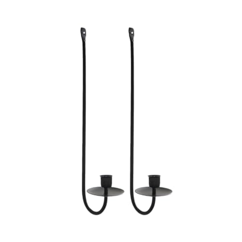 Wandkerzenhalter, Wandkerzenhalter aus Metall,Wandkerzenleuchter im Zweier-Set Bauernhaus-Wandleuchter aus Metall, Kerzenhalter, Stumpenkerzenleuchter, Wanddekoration für Wohnzimmer und Schlafzimmer von Generisch