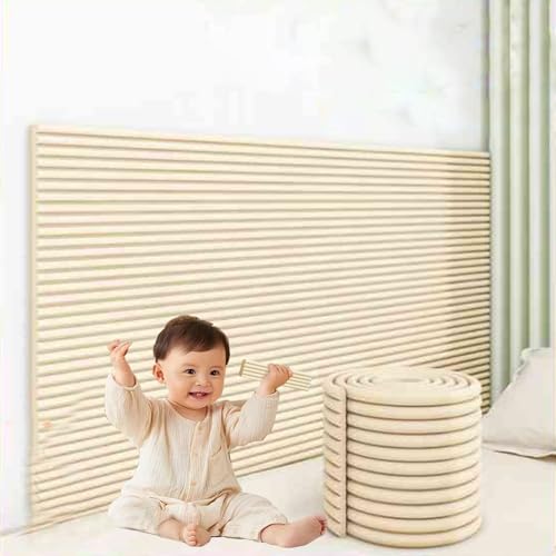 Wandkissen Kinderzimmer Wandpaneele Gepolstert 200x20cm Wandkissen Selbstklebend Polsterpaneel Wand Antikollision/Isolierung Wandverkleidung Bett Kopfteil (Kaffee 10 Stück) von Generisch