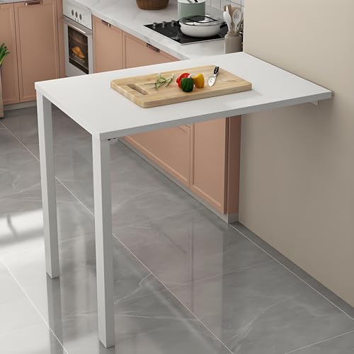 Wandklapptisch Industrie Schmaler Langer Tisch Stabiler Hängetisch für Küche & Waschküche (75 x 70 x 75 cm) - Platzsparendes Design Einfache Installation von Generisch