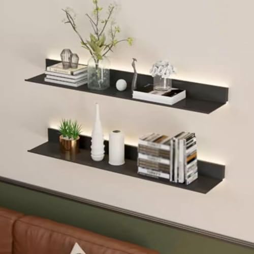 Wandmontierte schwebende Regale mit LED-Beleuchtung, beleuchtetes Display für Bar, Badezimmer oder Bücherregal Wandmontierte schwebende Regale mit LED-Beleuchtung, beleuchtetes Display für Bar, Badezimmer oder Bücherregal von Generisch