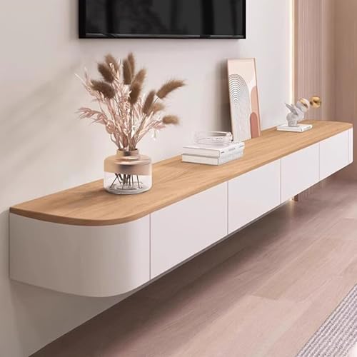 Wandmontierte schwimmende TV-Einheit mit Holz-Ton-Platte für Wohnzimmer, Schlafzimmer, kleine Wohnungen Wandmontierte schwimmende TV-Einheit mit Holz-Ton-Platte für Wohnzimmer, Schlafzimmer, kleine Wohnungen von Generisch