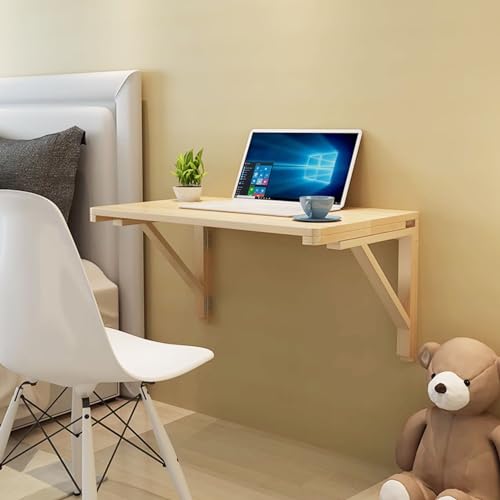 Wandmontierter, klappbarer Frühstücksbartisch, platzsparend, mit Halterungen, verstellbare Werkbank, kompakter Wandtisch, 120 x 60 cm (L x B x H), für kleine Räume von Generisch