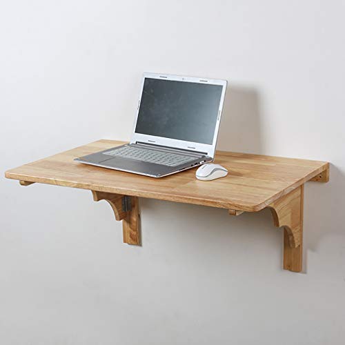 Wandmontierter, klappbarer Tisch mit Blättern, vielseitiger Computer-Esstisch mit Halterungen, platzsparendes Design, erhältlich in den Größen 60 x 40 cm, 80 x 50 cm, 100 x 50 cm von Generisch