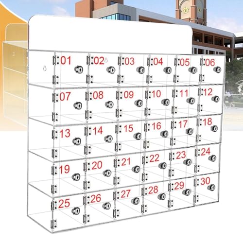 Wandmontierter Acryl-Handy-Aufbewahrungsschrank – transparenter Organizer mit 20 Steckplätzen für sichere Präsentation und Organisation Wandmontierter Acryl-Handy-Aufbewahrungsschrank – transparenter Organizer mit 20 Steckplätzen für sichere Präsentation und Organisation von Generisch