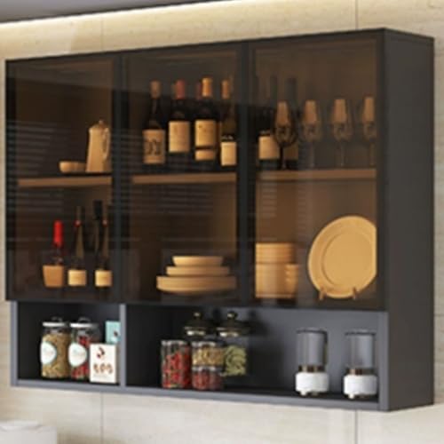 Wandmontierter Aufbewahrungsschrank – Massivholz Badezimmer Küchenschrank für Balkon und Toilette Wandmontierter Aufbewahrungsschrank – Massivholz Badezimmer Küchenschrank für Balkon und Toilette von Generisch