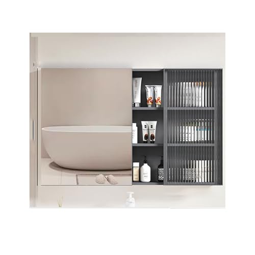 Wandmontierter Badezimmer-Spiegelschrank mit Stauraum, platzsparender Medizinschrank für organisierte Badezimmerutensilien von Generisch