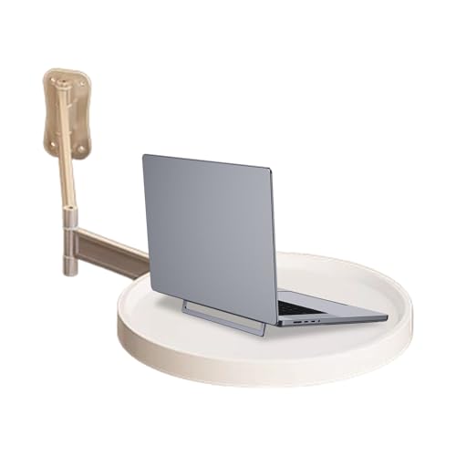 Wandmontierter Beistelltisch rund – Tablett-Schreibtisch | 180° drehbarer faltbarer Couchtisch, moderner Wandschreibtisch für Nachttisch, Zuhause & Küche, platzsparender schwimmender von Generisch