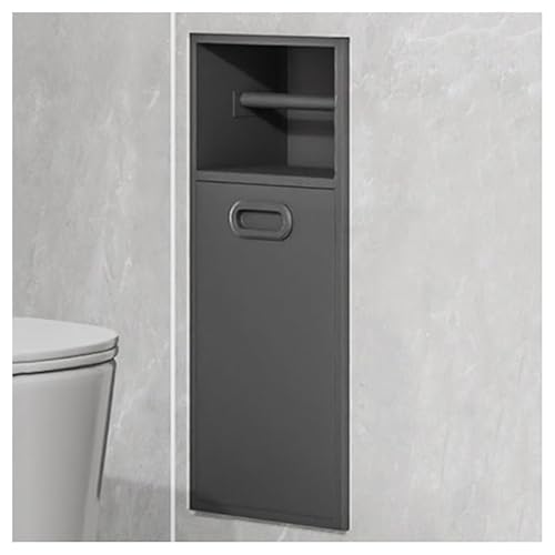 Wandmontierter Duschnizer aus Edelstahl mit integriertem Mülleimer – vielseitiges Badezimmer- und Küchenregal in stilvollem grauem Design Wandmontierter Duschnizer aus Edelstahl mit integriertem Mülleimer – vielseitiges Badezimmer- und Küchenregal in stilvollem grauem Design von Generisch