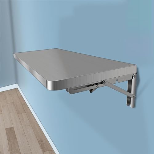 Wandmontierter Edelstahl-Klapptisch, platzsparender Schreibtisch für Zuhause, Büro, Schlafzimmer, Badezimmer, Balkon, 90 x 40 cm, kompaktes Design Wandmontierter Edelstahl-Klapptisch, platzsparender Schreibtisch für Zuhause, Büro, Schlafzimmer, Badezimmer, Balkon, 90 x 40 cm, kompaktes Design von Generisch