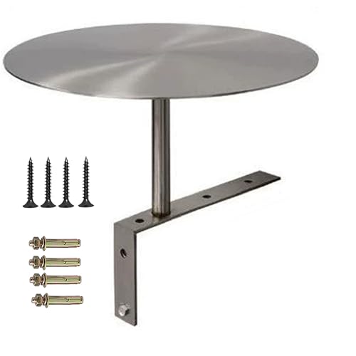 Wandmontierter Getränketisch, Schreibtisch Kleiner Runder Kaffeebartisch Im Industriestil, Schwebender Beistelltisch, Platzsparend, Stabile Stehtisch, Dessertladen, Café(40cm) von Generisch