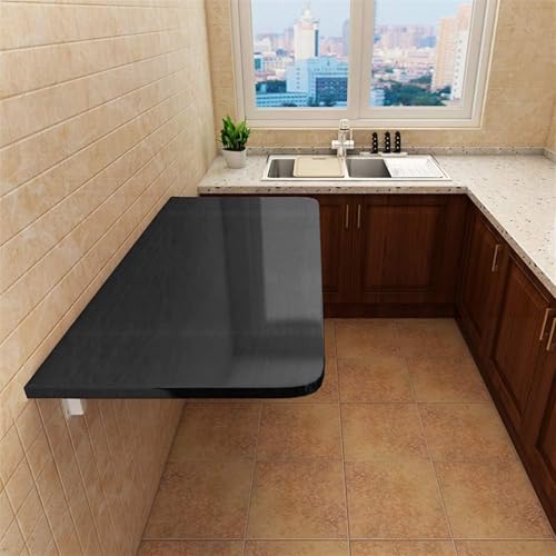 Wandmontierter Klapptisch, platzsparend, für Ess- und Computertisch, schlankes schwarzes Wandregal aus Holz, 70 x 30 cm, ideal für Zuhause, Büro und kleine Räume, Weiß Wandmontierter Klapptisch, platzsparend, für Ess- und Computertisch, schlankes schwarzes Wandregal aus Holz, 70 x 30 cm, ideal für Zuhause, Büro und kleine Räume, Weiß von Generisch