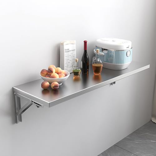 Wandmontierter Klapptisch, platzsparender schwebender Schreibtisch für Heimbüro, Arbeitszimmer oder Esszimmer, faltbares Design für kleine Räume von Generisch
