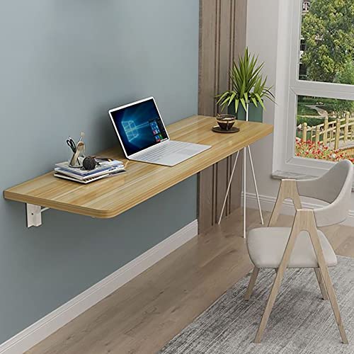 Wandmontierter Klapptisch Platzsparender Drop-Leaf-Schreibtisch Kompakter Wandschreibtisch für kleine Räume Vielseitig Faltbare Werkbank Schwebender Schreibtisch für Home Office von Generisch
