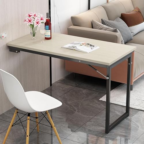 Wandmontierter Klapptisch mit einziehbaren Stützbeinen, wandelbarer schwebender Schreibtisch für die Wand, perfekt für kleine Innenräume, ideal für Wohnzimmer oder Esszimmer von Generisch
