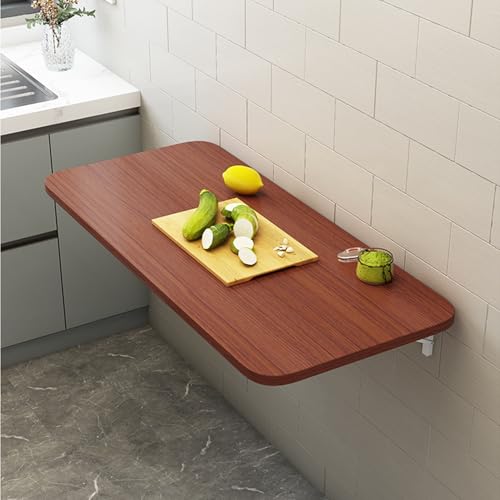 Wandmontierter Klapptisch – zusammenklappbarer Murphy-Schreibtisch für Laptop, Arbeitszimmer, Esszimmer, platzsparende schwimmende Werkbank für Balkon, Schlafzimmer, Badezimmer, Küche (Teak, 120 x 40 Wandmontierter Klapptisch – zusammenklappbarer Murphy-Schreibtisch für Laptop, Arbeitszimmer, Esszimmer, platzsparende schwimmende Werkbank für Balkon, Schlafzimmer, Badezimmer, Küche (Teak, 120 x 40 von Generisch