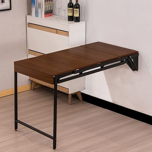 Wandmontierter Schreibtisch, zusammenklappbarer Multifunktions-Arbeitstisch, platzsparender Computertisch aus Holz, wandelbares Regal, Esszimmer, Wäscheklapptisch, spezielles Design, schwebende Regale von Generisch