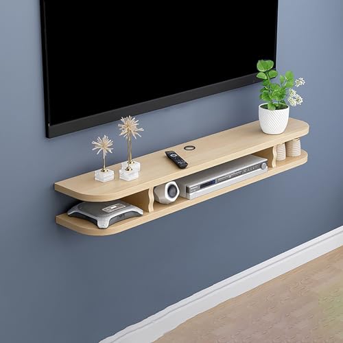 Wandmontierter TV-Schrank mit Schubladen und Kabellöchern, moderner schmaler Media-Konsolentisch für Wohnzimmer Wandmontierter TV-Schrank mit Schubladen und Kabellöchern, moderner schmaler Media-Konsolentisch für Wohnzimmer von Generisch