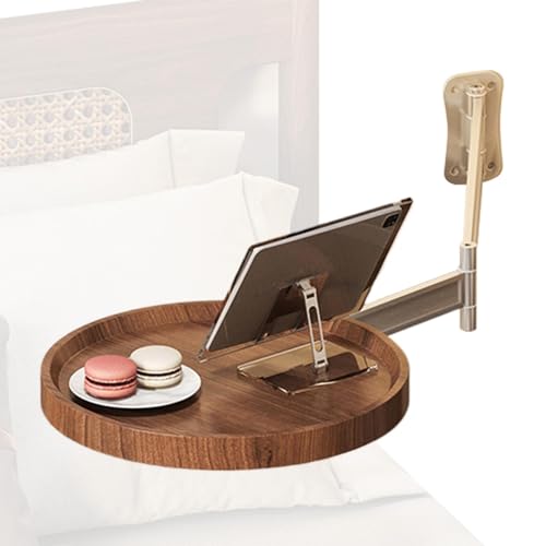 Wandmontierter Tabletttisch - Runde Wandregal | Klapptisch Runder Tisch | 180 ° Rotationsklappkaffeeständer Moderner Schreibtisch Zum Lesen des Essens von Generisch