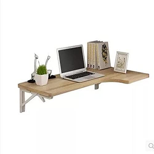 Wandmontierter klappbarer Eckschreibtisch, platzsparender Computertisch, multifunktionaler schwebender Schreibtisch für Heimbüro, stilvolles Gelb, 100 x 60 x 40 cm von Generisch