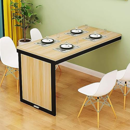 Wandmontierter klappbarer Esstisch, Massivholz, Wandhalterung, Küchentisch, faltbarer Wandtisch für kleine Räume, Heimbüro, Klapptisch Wandmontierter klappbarer Esstisch, Massivholz, Wandhalterung, Küchentisch, faltbarer Wandtisch für kleine Räume, Heimbüro, Klapptisch von Generisch