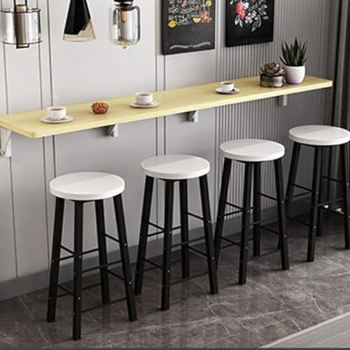 Wandmontierter schwarzer Klappschreibtisch, platzsparender Holz-Tisch für Computer und Esszimmer, kompaktes Klappdesign, ideal für kleine Bereiche und Heimbüros von Generisch