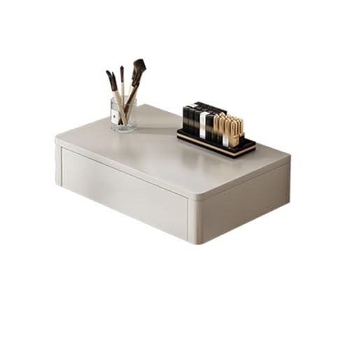 Wandmontierter schwebender Schreibtisch mit Schublade und Regal für kleine Räume, Arbeitszimmer, Schlafzimmer oder Wohnzimmer, Khaki, 60 cm Wandmontierter schwebender Schreibtisch mit Schublade und Regal für kleine Räume, Arbeitszimmer, Schlafzimmer oder Wohnzimmer, Khaki, 60 cm von Generisch
