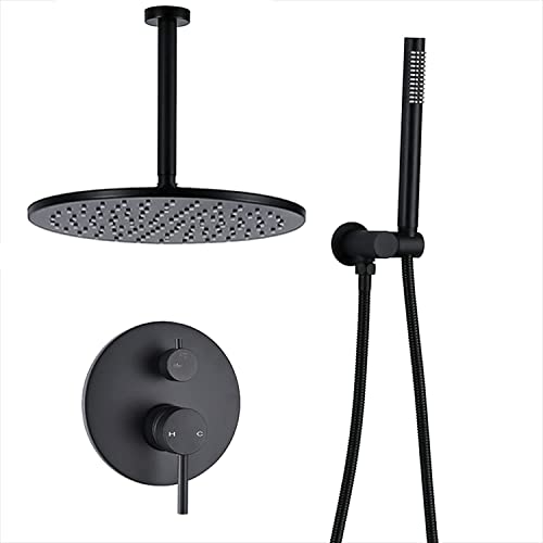 Wandmontiertes Duschsystem Messing Duscharmatur Set mit Handbrause und Regenduschkopf inklusive verdecktem Ventilkörper für ultimatives Badeerlebnis Wandmontiertes Duschsystem Messing Duscharmatur Set mit Handbrause und Regenduschkopf inklusive verdecktem Ventilkörper für ultimatives Badeerlebnis von Generisch
