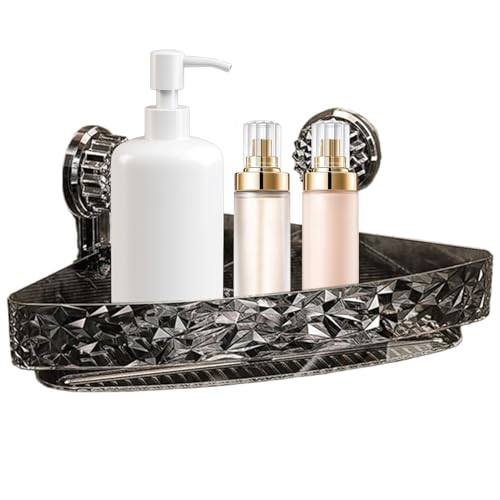 Wandmontiertes Eckregal - Eckregal zur Wandmontage, künstlerische ästhetische Duschtür | Küchenspüle Organizer, verstellbares Saugnapfregal für Küche, Bad, Came Wandmontiertes Eckregal - Eckregal zur Wandmontage, künstlerische ästhetische Duschtür | Küchenspüle Organizer, verstellbares Saugnapfregal für Küche, Bad, Came von Generisch