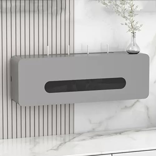 Wandmontiertes Massivholz-Routerregal, WiFi-Router-Aufbewahrungsbox mit Kabelmanagement, Heimbüro-Organizer von Generisch