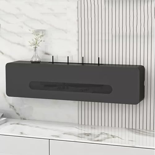 Wandmontiertes Massivholz-Routerregal, WiFi-Router-Aufbewahrungsbox mit Kabelmanagement, Heimbüro-Organizer von Generisch