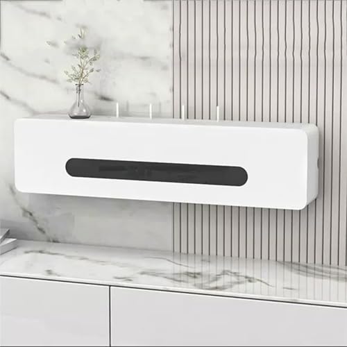 Wandmontiertes Massivholz-Routerregal, WiFi-Router-Aufbewahrungsbox mit Kabelmanagement, Heimbüro-Organizer von Generisch