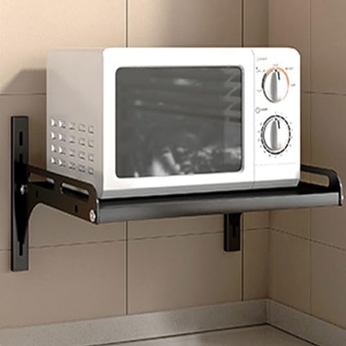 Wandmontiertes Mikrowellen-Regal, 55,9 cm, schwarz, ideal für den privaten und gewerblichen Gebrauch, platzsparende Küchenaufbewahrungslösung und stilvolles Design Wandmontiertes Mikrowellen-Regal, 55,9 cm, schwarz, ideal für den privaten und gewerblichen Gebrauch, platzsparende Küchenaufbewahrungslösung und stilvolles Design von Generisch