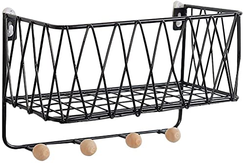 Wandmontiertes Schweberegal mit Holzhaken für Schlüssel und Post, 25,4 x 16,5 cm, perfekt für Eingangsbereich und Zuhause, stabiles Design für einfache Installation von Generisch